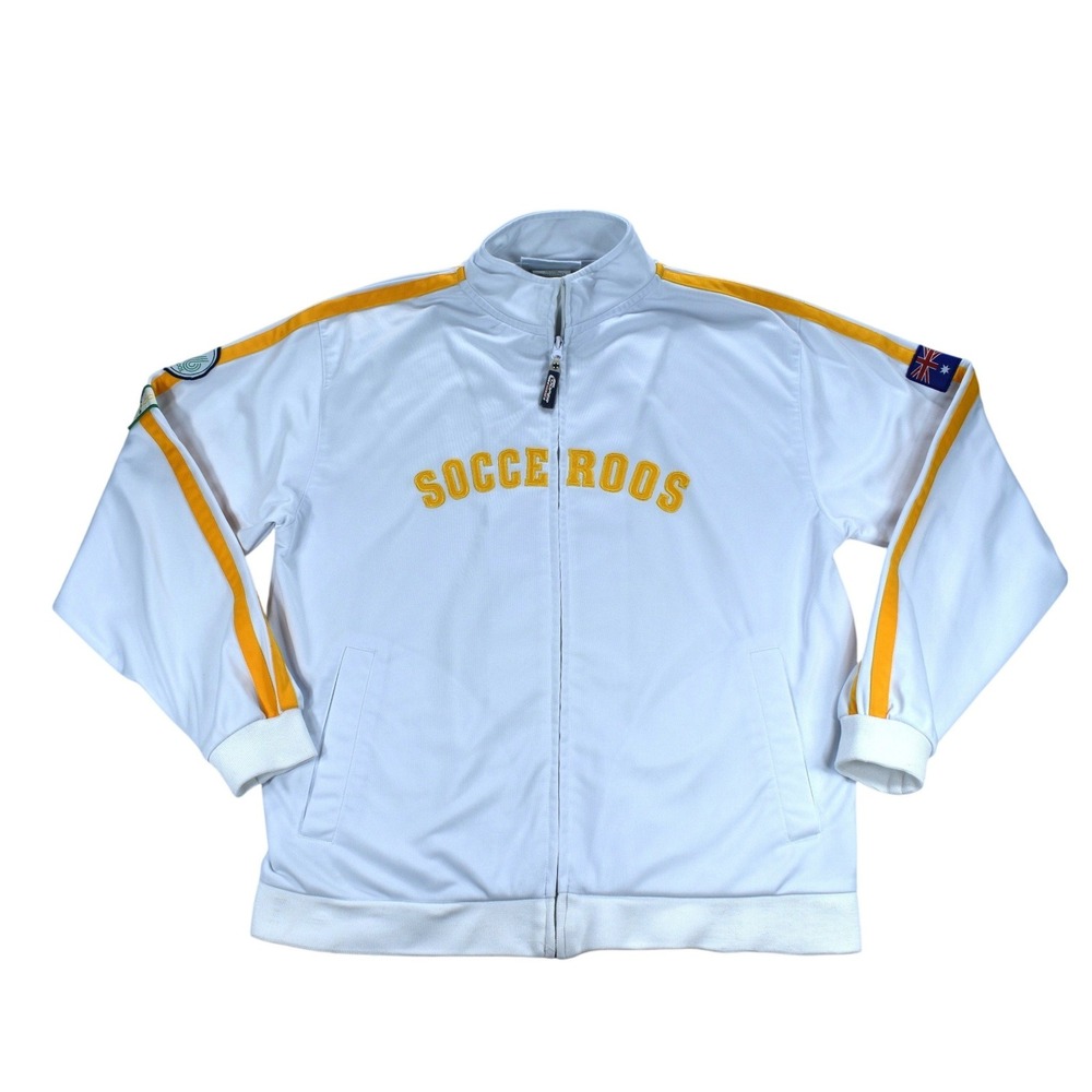 Cooper Sports Australia Socceroos Track Jacket White Yellow Mens Medium 2006